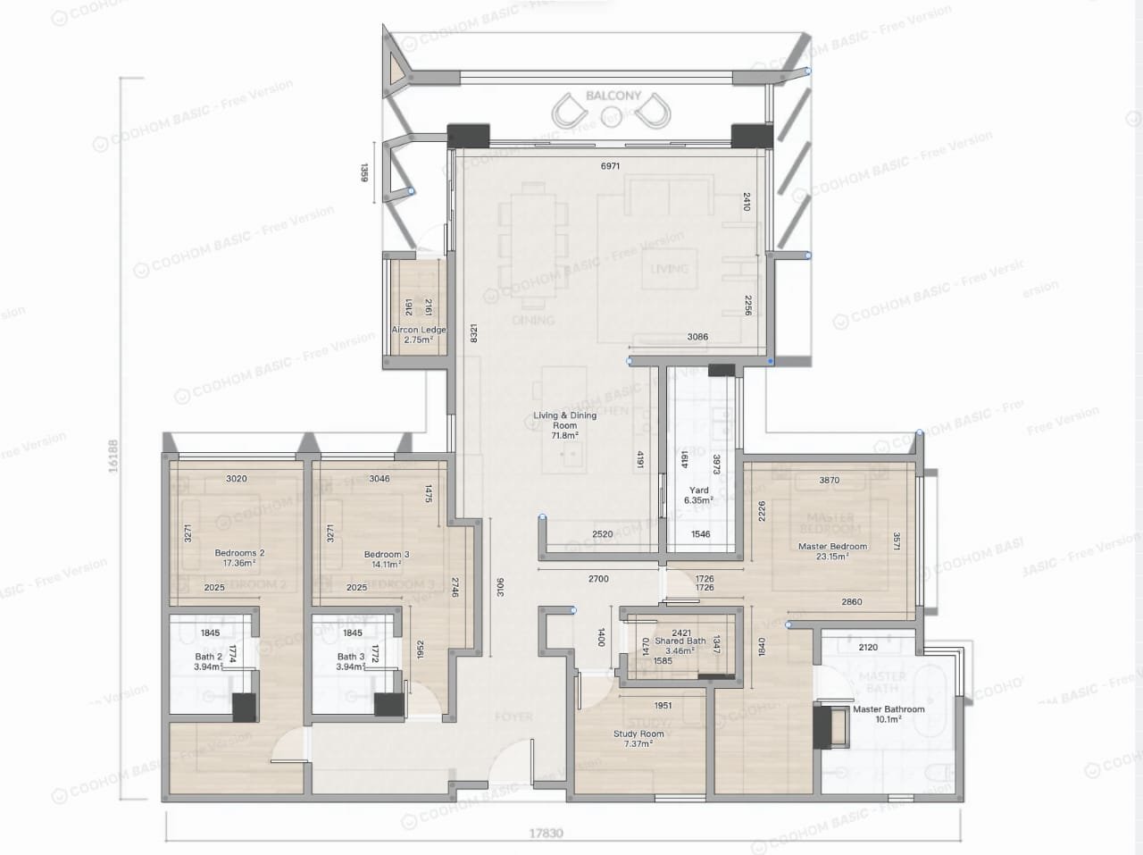 The Lume Type B floor-plan visualisation