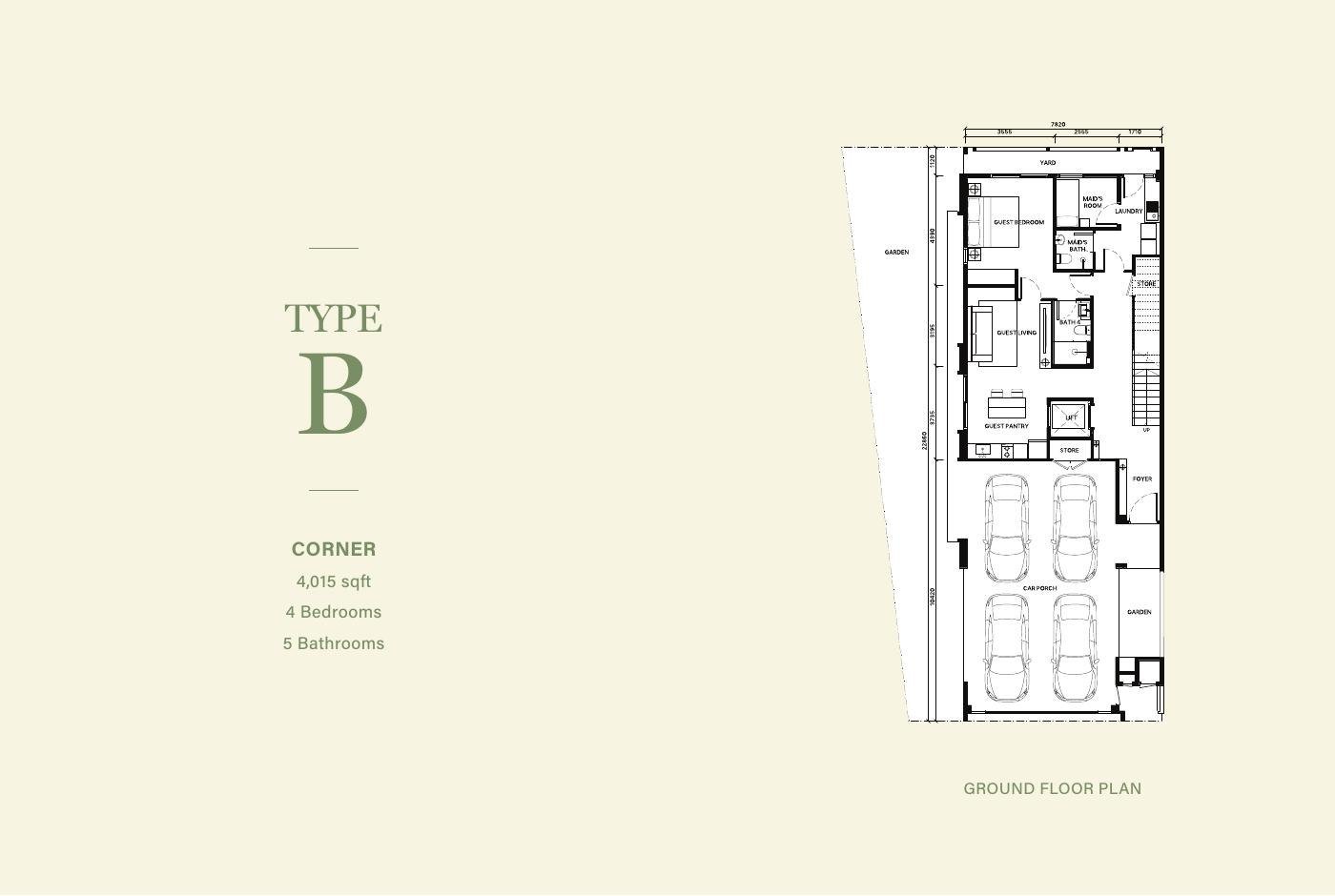 FERA Type B corner ground floor plan