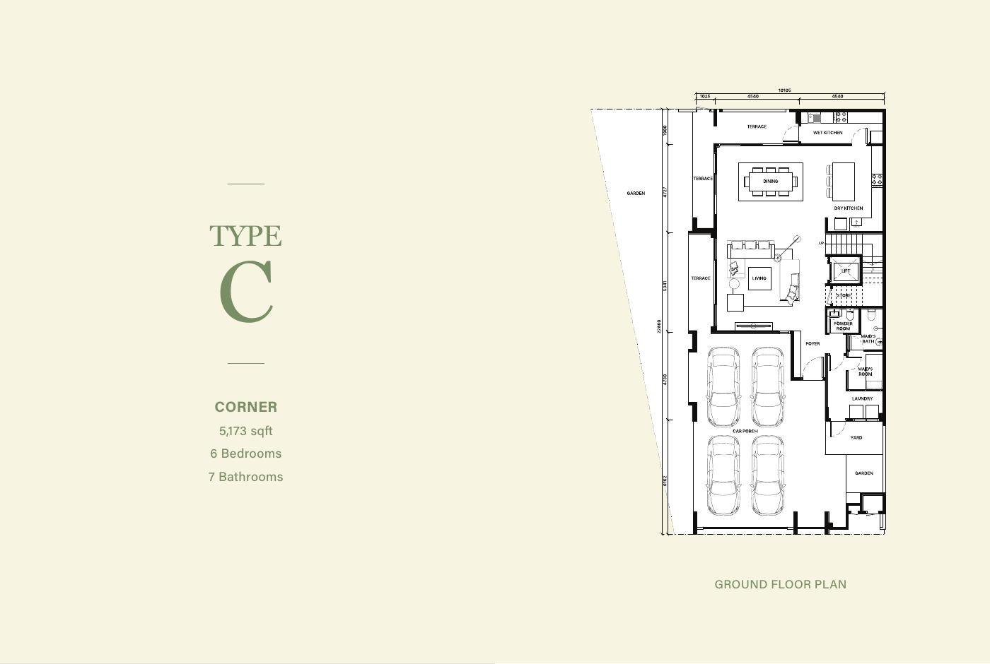 FERA Type C corner ground floor plan