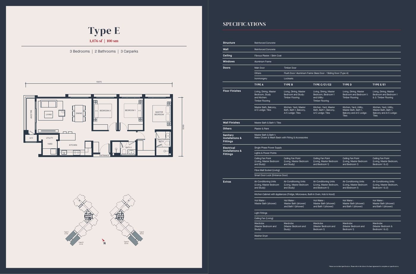AVÉA Type E brochure floor plan