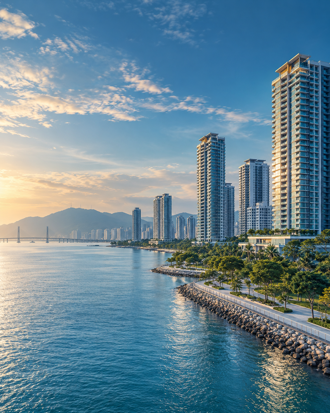 Penang Island waterfront residential skyline
